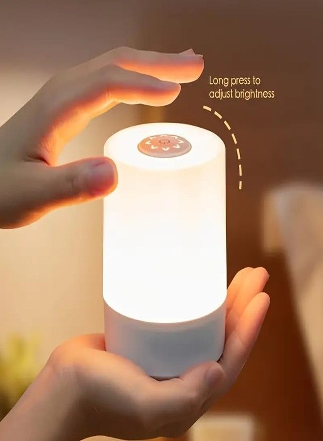 Niwlix مصباح طاولة LED بلاستيكي يعمل باللمس من نيوليكس، ضوء ليلي لغرفة النوم، قابل لإعادة الشحن، سطوع قابل للتعديل، قابل للتعتيم، مناسب لغرفة النوم، غرفة المعيشة، غرفة الدراسة، متعدد الألوان - Image 3